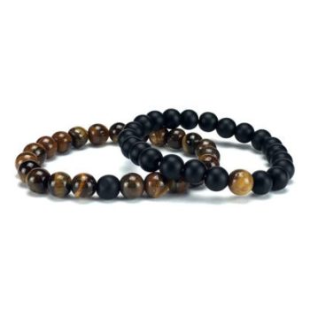 Agate & Red Tigre armbandenset - Afbeelding 3