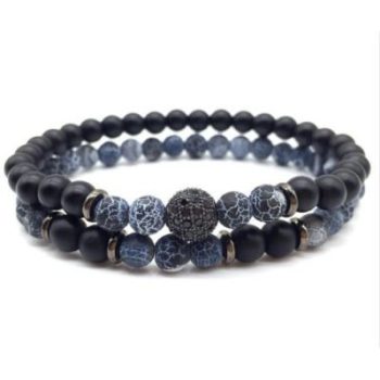 Alegio Black/Blue armbandenset