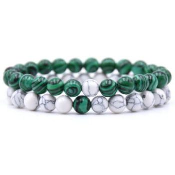 Klax Groen/Wit armbanden set