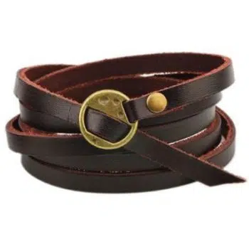 Wikkelarmband Donkerbruin