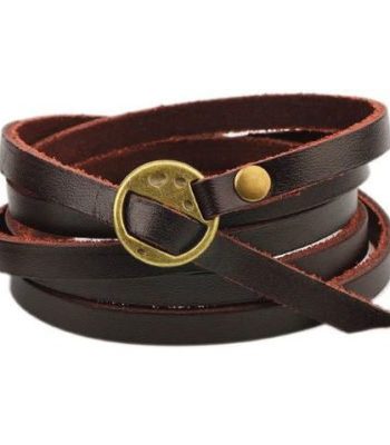 Wikkelarmband Donkerbruin