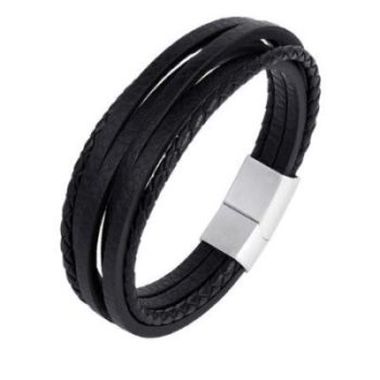 Dario Leather Black Armband - Afbeelding 4