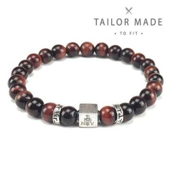 Hugo Valcke Red Tiger Eye 8mm Armband