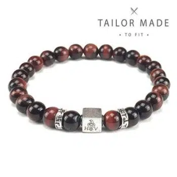 Hugo Valcke Red Tiger Eye 8mm Armband