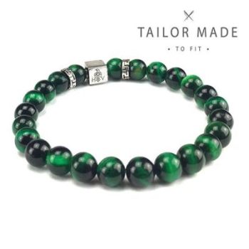 Hugo Valcke Green Tiger Eye 8mm Armband - Afbeelding 2