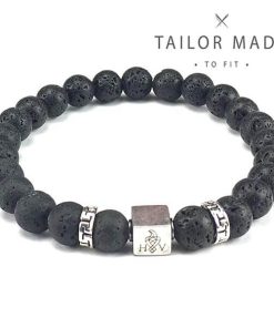Hugo Valcke Black Lava 8mm Armband