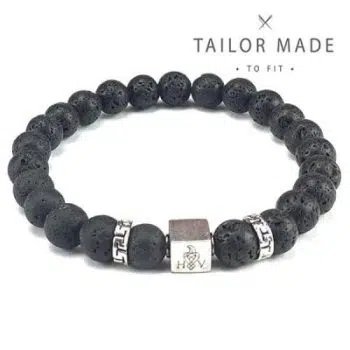 Hugo Valcke Black Lava 8mm Armband