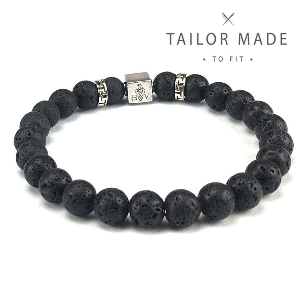 Hugo Valcke Black Lava 8mm Armband - Afbeelding 2