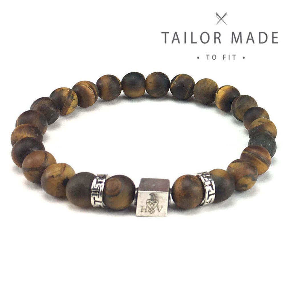 Hugo Valcke Mat Tiger Eye 8mm Armband