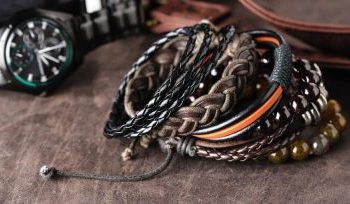 Heren armband leer
