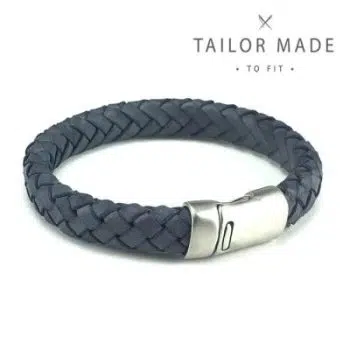 Badboyz Gevlochten Armband Grijsblauw 12mm