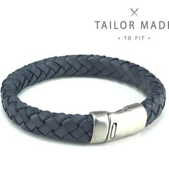 Badboyz Gevlochten Armband Grijsblauw 12mm