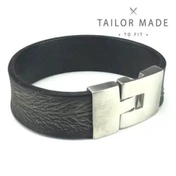 Badboyz Flatleather Black Armband 20mm
