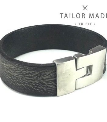 Badboyz Flatleather Black Armband 20mm