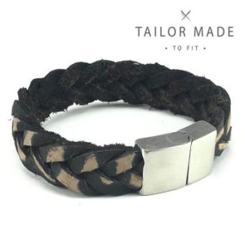 Badboyz Gevlochten Armband Zwart 15mm - Afbeelding 3