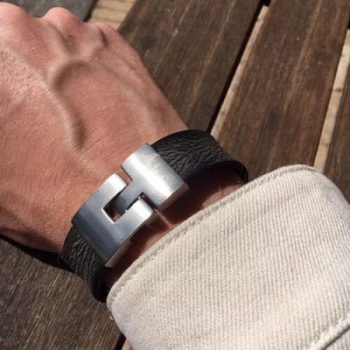 Badboyz Flatleather Black Armband 20mm - Afbeelding 3