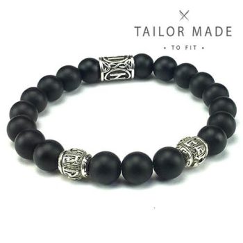 Mbrace Matte Black Agate 10mm Silver