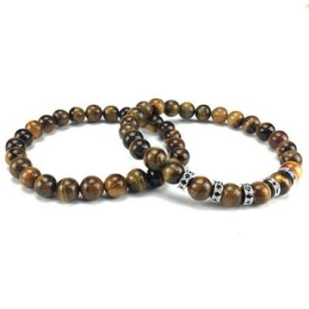 Silver Tigereye 8mm armbandenset - Afbeelding 3