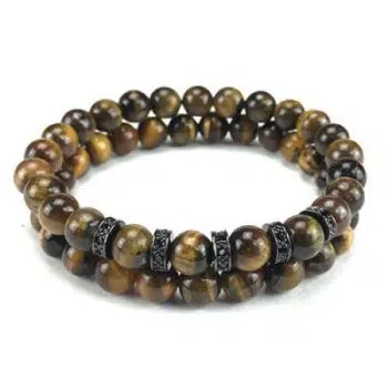 Black Tigereye 8mm armbandenset