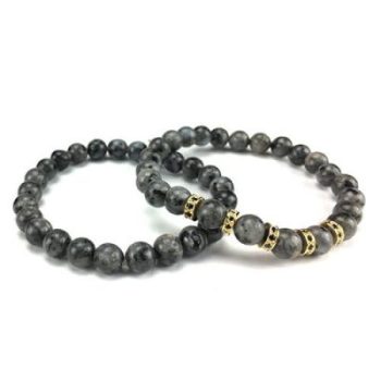 Grey Picasso 8mm armbandenset - Afbeelding 3