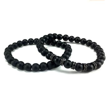Black Agaat 8mm armbandenset - Afbeelding 2