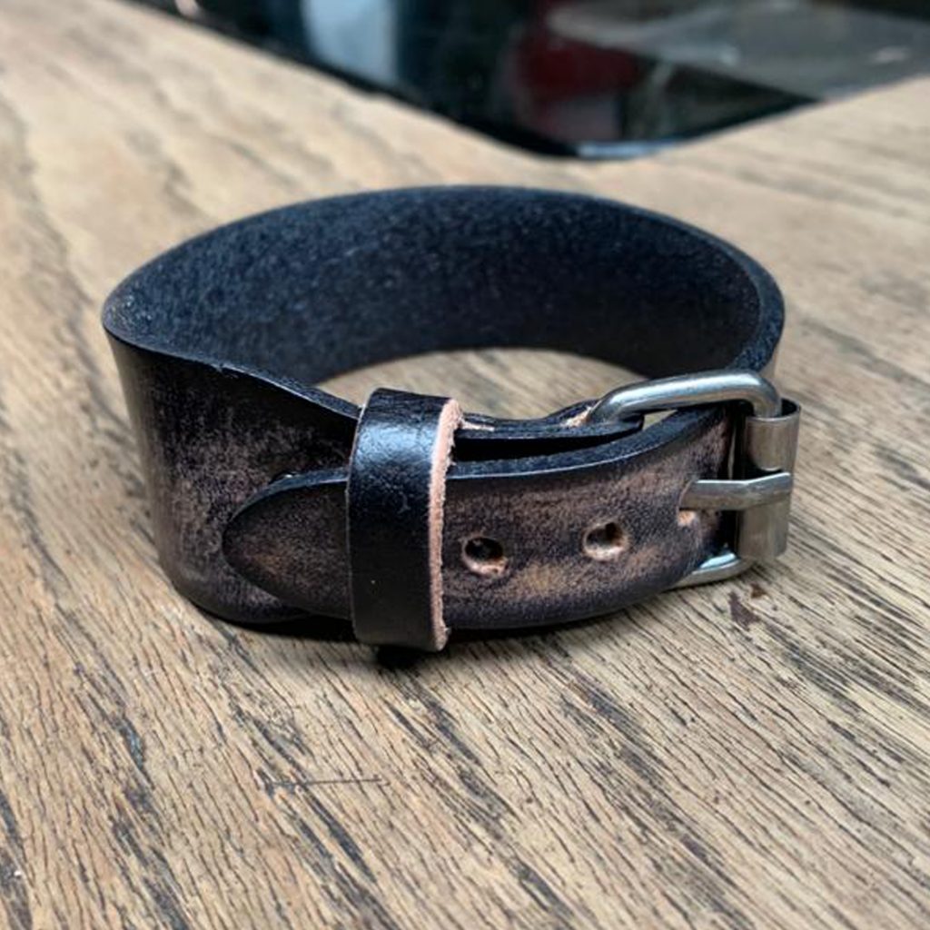 Armband Leer Met Stoere Gesp-Sluiting - Afbeelding 3