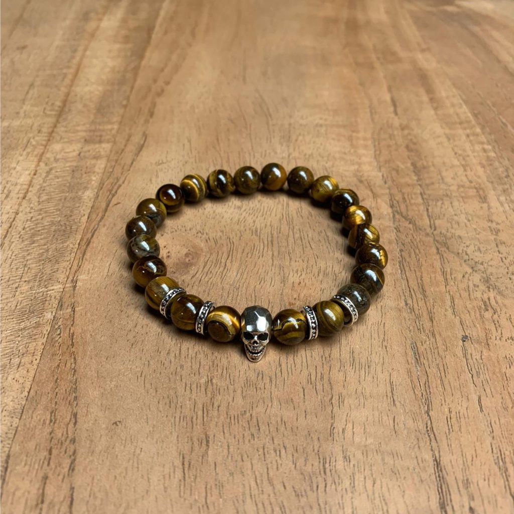 Tiger Zilver Skull Bracelet - Afbeelding 3