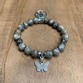 Bedel Vlinder/boom Beads armband Dames - Afbeelding 3