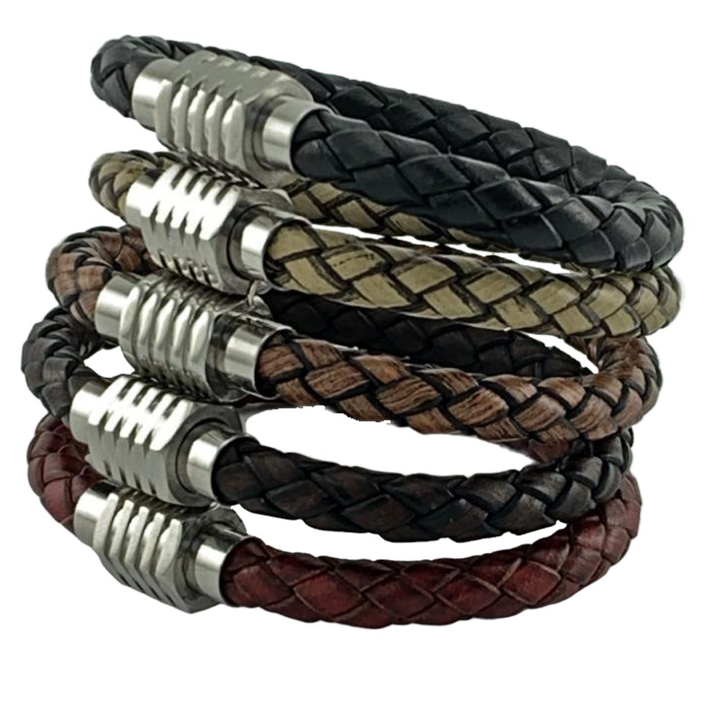 Rond Gevlochten Armband 6mm 3 kleuren sluiting - Afbeelding 3