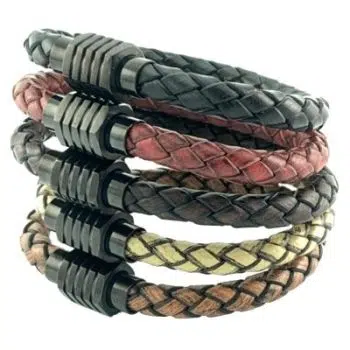Rond Gevlochten Armband 6mm 3 kleuren sluiting