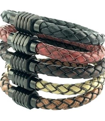 Rond Gevlochten Armband 6mm 3 kleuren sluiting