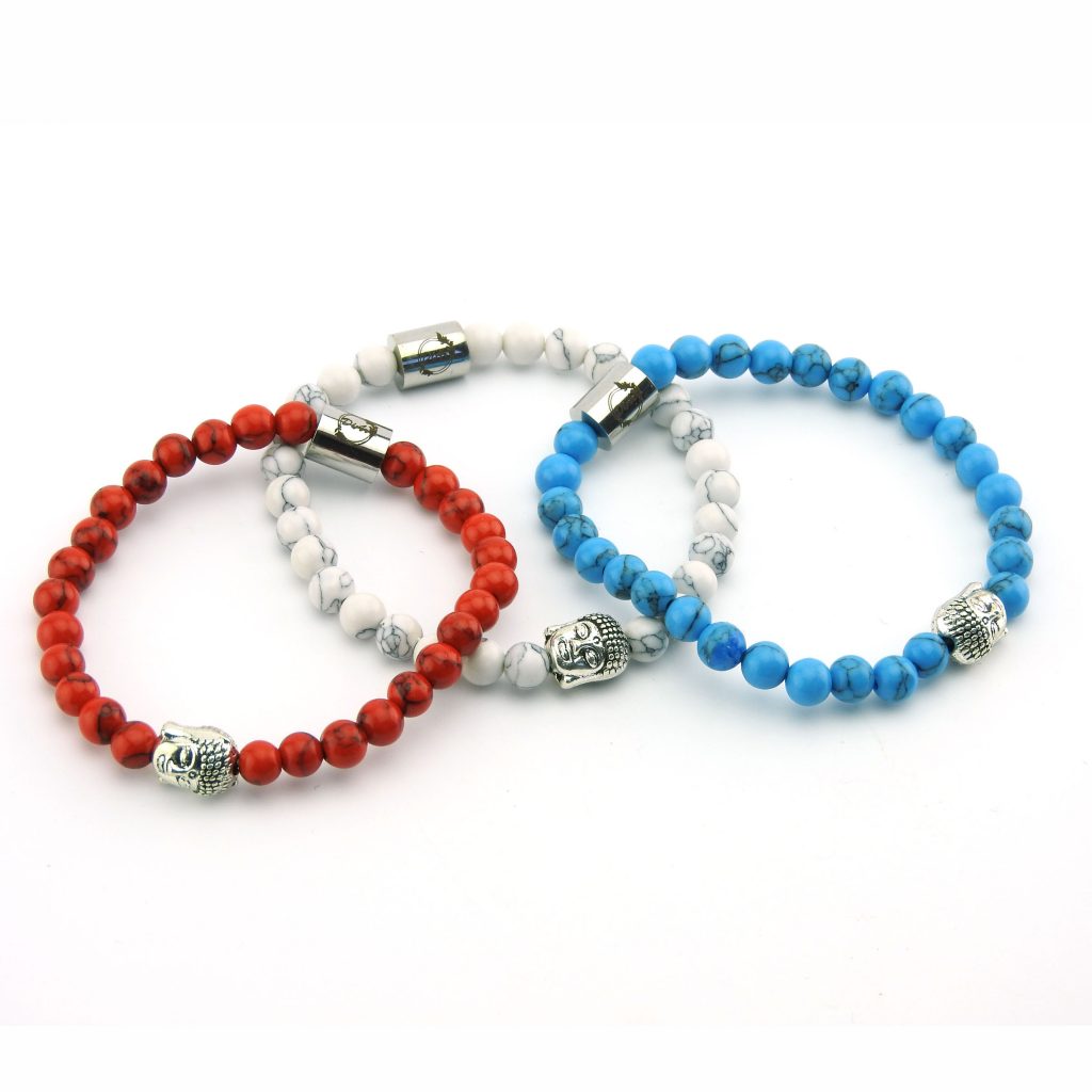 Buddha DIAR kralen van 6 mm, beschikbaar in drie prachtige varianten.