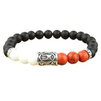 Rood Wit Zwart Armband