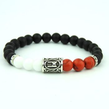 Rood Wit Zwart Armband - Afbeelding 4