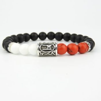 Rood Wit Zwart Armband - Afbeelding 5