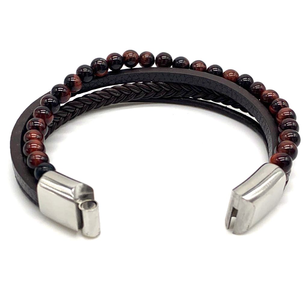 Dario Leather-Brown herenarmband