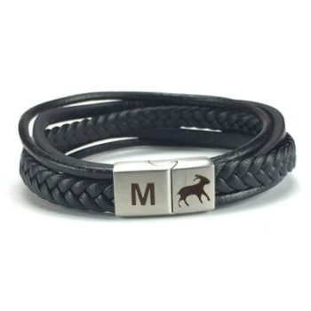 Flat & Twisted Leren armband Horoscoop
