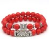 Double Red Owl Armbandenset