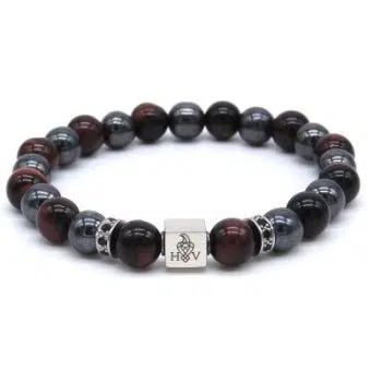 Hugo Valcke Hematite & Red Tiger Eye