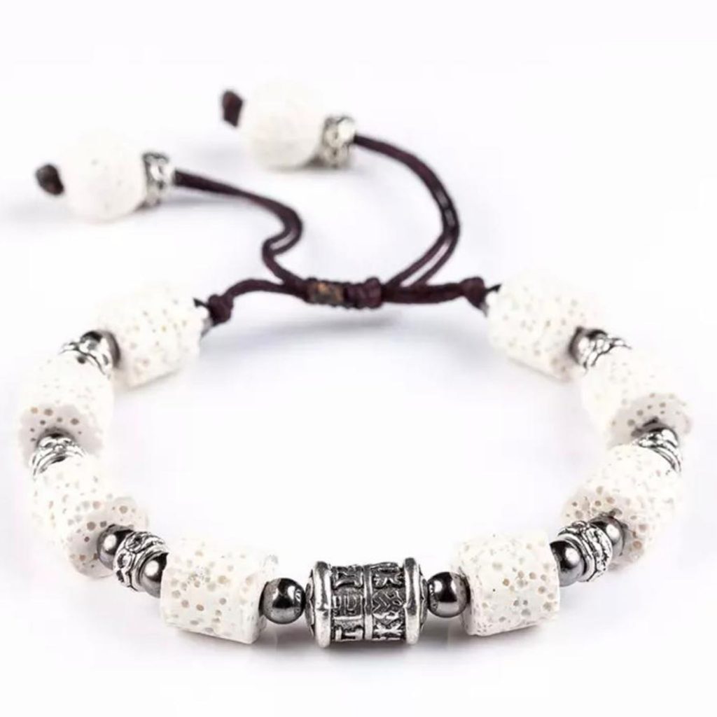 Meditation White armband