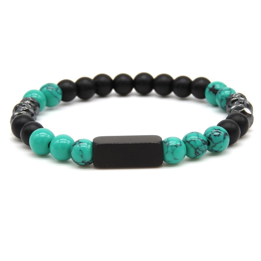 Graveer Armband-Green&Black
