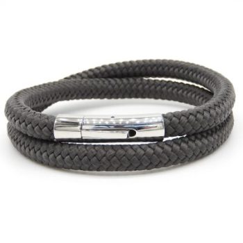 Dubbele Grijs/Zilver armband 6mm Dames