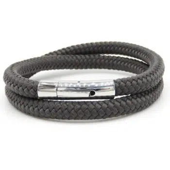 Dubbele Grijs/Zilver armband 6mm Dames