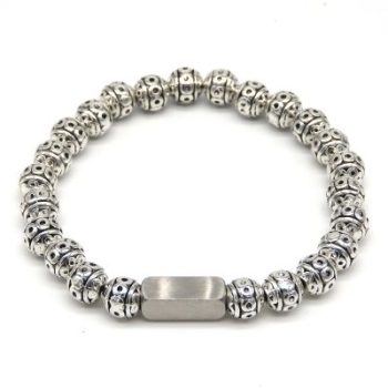 Graveer Armband-Silver Balls - Afbeelding 3
