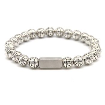 Graveer Armband-Silver Balls