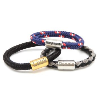 Paracord Armband 8mm 7 kleuren met je eigen naam