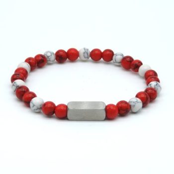 Graveer Armband-Rood-Wit - Afbeelding 3