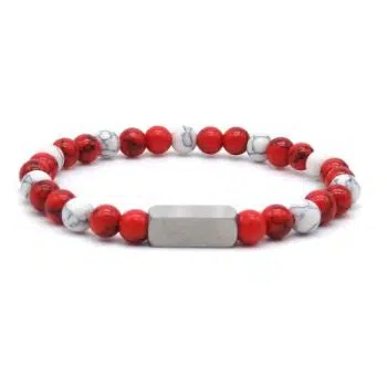 Graveer Armband-Rood-Wit