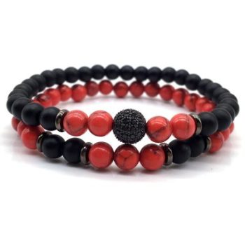 Alegio Black/Red armbandenset