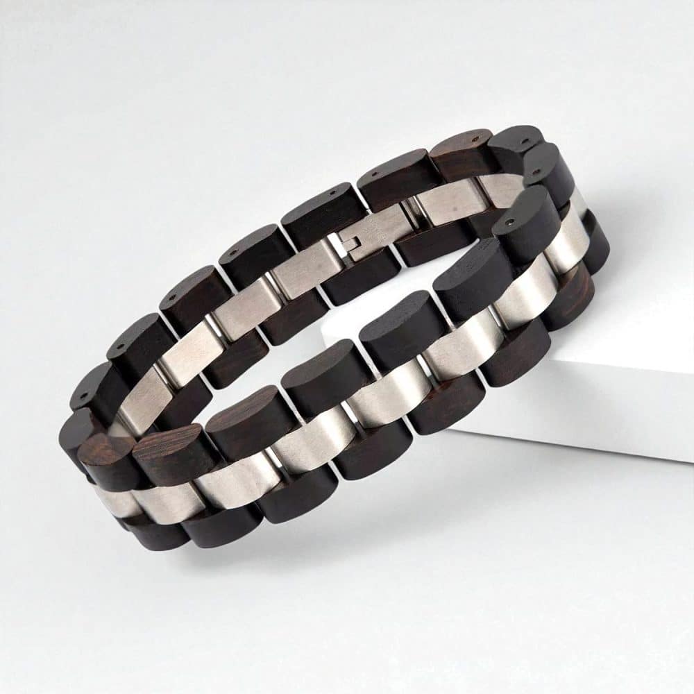 Heren houten armband